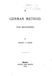 A German Nethod For Beginners