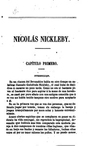 Aventuras de Nicolás Nickleby. Versión castellana de C.N.
