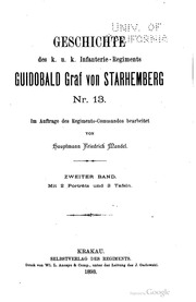 Geschichte Des K.u.k. Infanterie-regiments Guidobald Graf Von Starhemberg Nr. 13