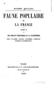 Faune Populaire De La France ..