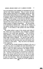 English Common Law In The Early American Colonies
