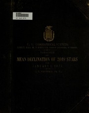 Catalogue Of The Mean Declination Of 2018 Stars Between 0 [hour] To 2 [hours] And 12 [hours] To 24 [hours] Right Ascension, And 10 And 70 Of North Declination, For January 1, 1875
