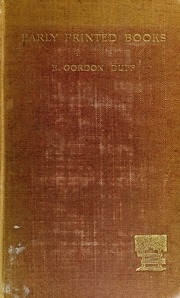 Early Printed Books