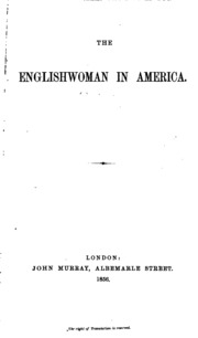 The Englishwoman In America