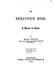 The Behavior Book: A Manual For Ladies