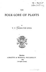 The Folk-lore Of Plants