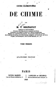 Cours élémentaire de chimie à l'usage des facultés, des établissements d'enseignement secondaire, des écoles normales et des écoles industrielles