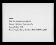 The American Rose Quarterly