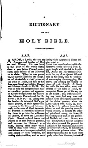 Dictionary Of The Holy Bible
