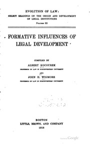 Formative Influences Of Legal Development