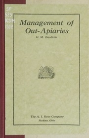Management Of Out-apiaries; Or, An Average Of 114 1/2 Pounds Of Honey Per Colony In A Poor Season, And How It Was Done