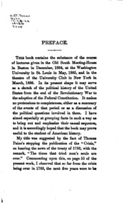 The Critical Period Of American History, 1783-1789