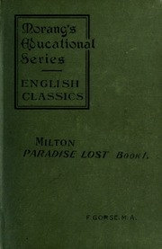 Paradise Lost Book I: Edited With Life, Introductory Notes, &c