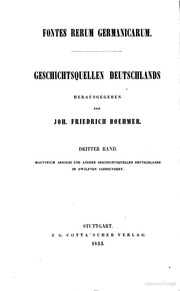 Fontes Rerum Germanicarum. 3