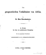 Die geognostischen verhältnisse von Afrika