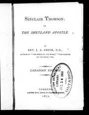 Sinclair Thomson, Or, The Shetland Apostle