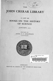 A List Of Books On The History Of Science. January, 1911