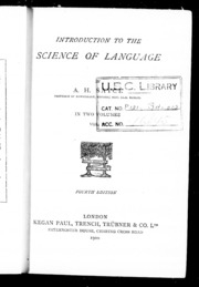 Introduction To The Science Of Language
