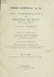 Commentaries, In Syriac And English;
