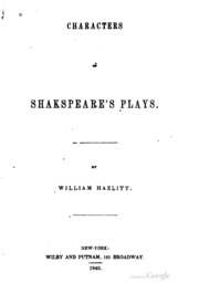 Characters Of Shakespeare's Plays