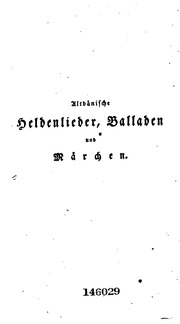 Altdänische heldenlieder, balladen und märchen