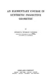 An Elementary Course In Synthetic Projective Geometry