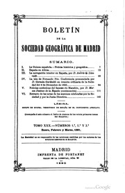 Boletín de la Real sociedad geográfica