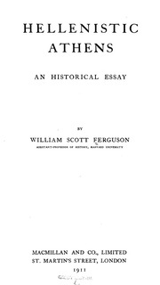 Hellenistic Athens; An Historical Essay