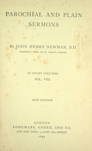 Parochial And Plain Sermons Volume 8