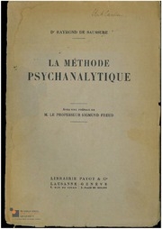 La Méthode Psychanalytique