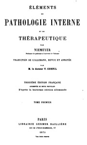Eléments de pathologie interne et de thérapeutique
