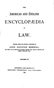 The American And English Encyclopedia Of Law