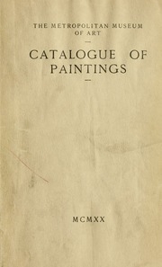 Catalogue Of Paintings