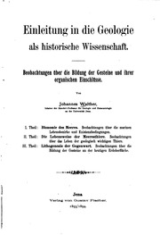 Einleitung in die geologie als historische wissenschaft. Beobachtungen über die bildung der gesteine und ihrer organischen einschlüsse