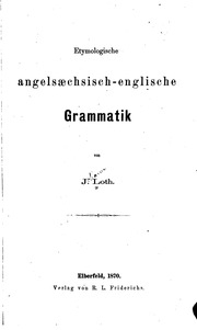 Etymologische angelsæchsisch-englische Grammatik
