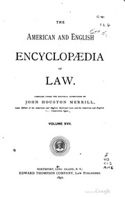 The American and English encyclopædia of law ..