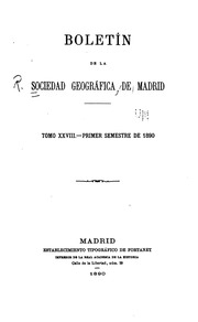 Boletín de la Real sociedad geográfica