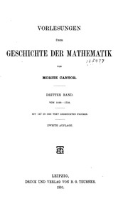 Vorlesungen über geschichte der mathematik