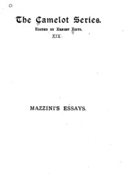 Essays: Selected From The Writings, Literary, Political, And Religious, Of Joseph Mazzini