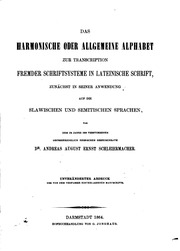 Das harmonische oder allgemeine alphabet zur transcription fremder schriftsysteme in lateinische schrift, zunächst in seiner anwendung auf die slawischen und semitischen sprachen