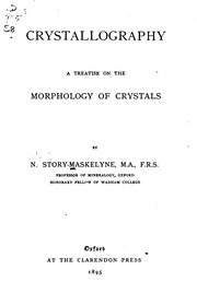 Crystallography; A Treatise On The Morphology Of Crystals