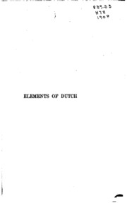 Elements Of Dutch
