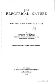 The Electrical Nature Of Matter And Radioactivity