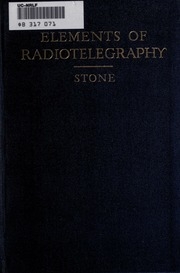 Elements Of Radiotelegraphy