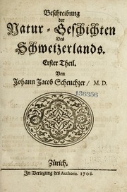 Beschreibung Der Natur-geschichten Des Schweizerlands