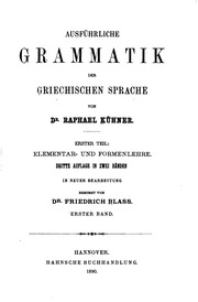 Ausführliche grammatik der griechischen sprache