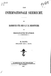 Das internationale Seerecht : ein Handbuch für den K.U.K. Seeofficier