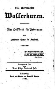 Die Allerneuesten Wasserkuren : Eine heilschrift für Ledermann