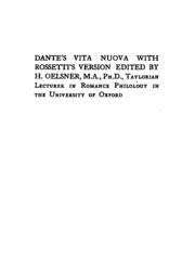 Dante's Vita Nuova: Together With The Version Of Dante Gabriel Rossetti