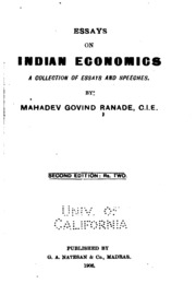 Essays On Indian Economics: A Collection Of Essays And Speeches